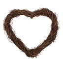 Decoration Garland Heart Brown 30x30x3 cm