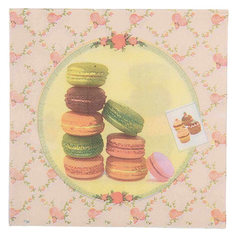 Papierservietten Rosa Grün 33x33 cm (20)