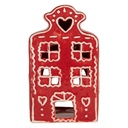 Portacandele Natale Casette Rosso Bianco 8x7x13 cm