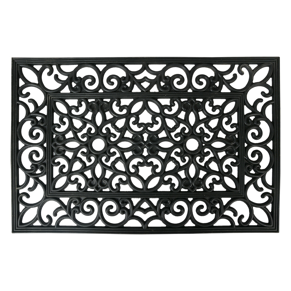 Doormat Inside Black 60x40x1 cm
