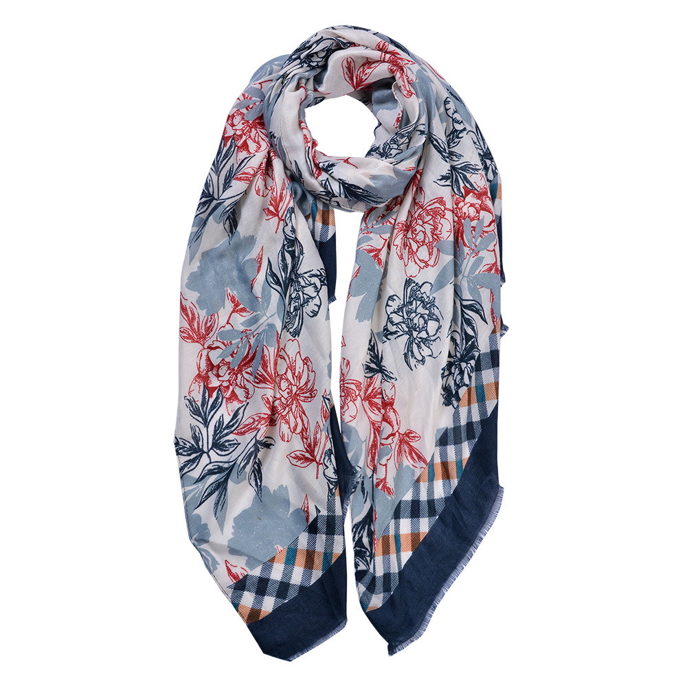 Foulard Donna Blu 80x180 cm