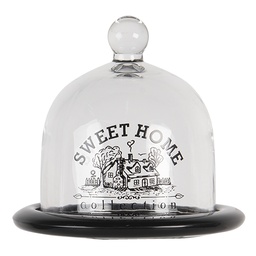 [6GL3410] Cloche en Verre Transparent Ø 12x12 cm