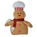 Decoration Pendant Gingerbread man Brown Red 15x4x21 cm