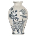 Vase White Blue Ø 9x15 cm