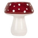 Tealight holder Mushroom White Red Ø 7x7 cm