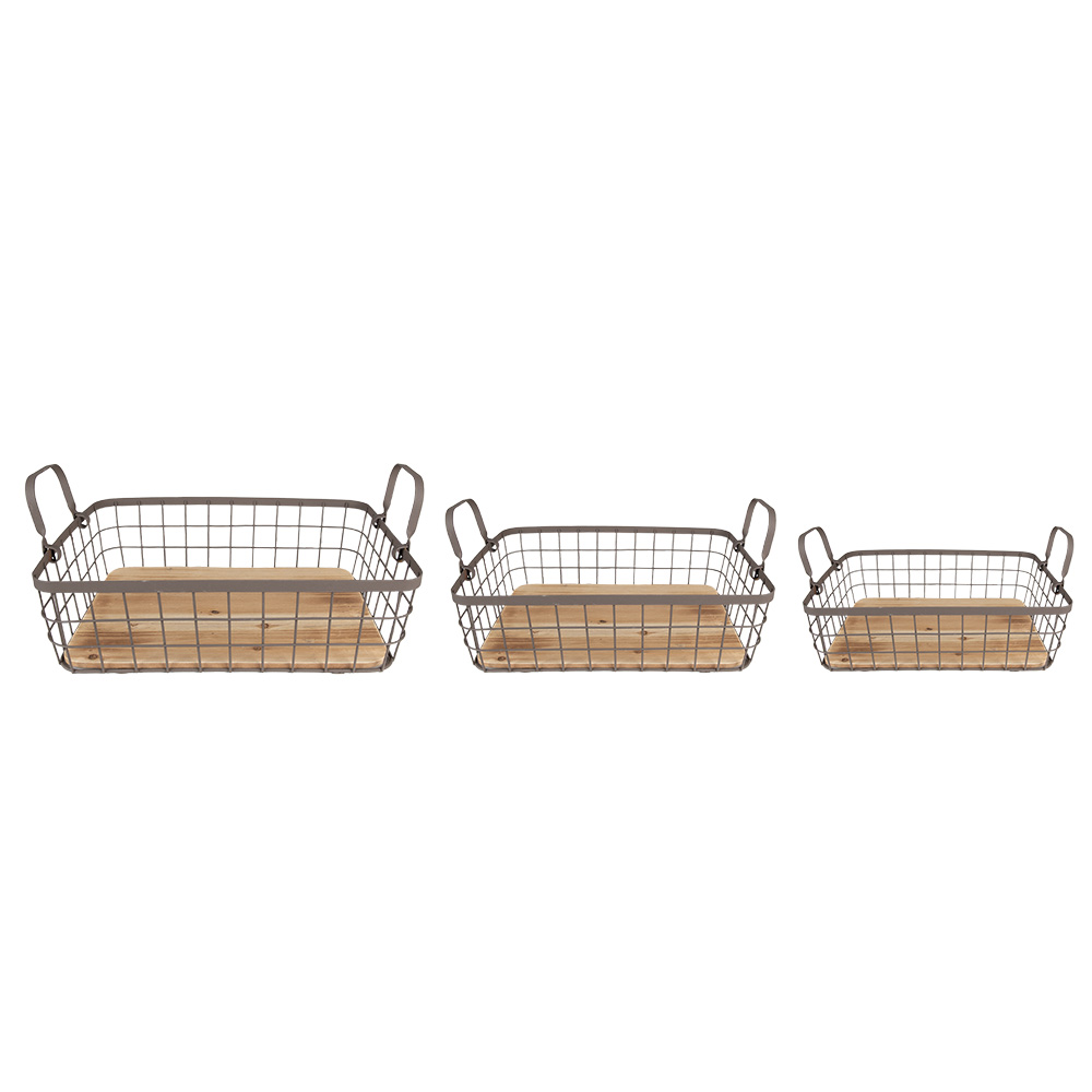 Manden (set van 3) 38x28x11 / 33x23x10 / 28x18x9 cm