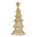 Weihnachtsdeko Weihnachtsbaum mit LED Goldfarbig 30x10x61 cm / 3xAA