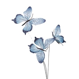 [50860] Decoratie tak met vlinders 10x10x65 cm