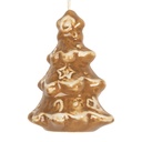 Decoration pendant Christmas tree Brown White 6x5x9 cm