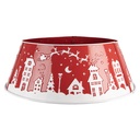 Jupe de Arbre de Noël Rouge Blanc Ø 66x23 cm
