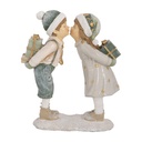 Décoration de Noël Enfants Beige Vert 15x6x18 cm
