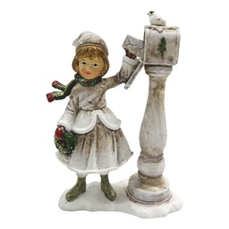 [6PR2789] Statua Decorativa Bambino Grigio 8x4x12 cm