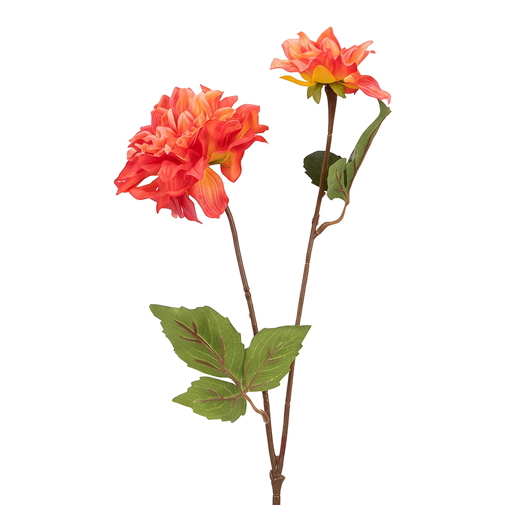 Rami Artificiali Decorativi con fiori Arancio Verde 60 cm