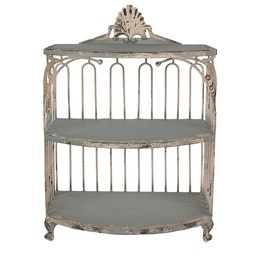 [6Y5719] Wandregal Grün Beige 38x23x55 cm