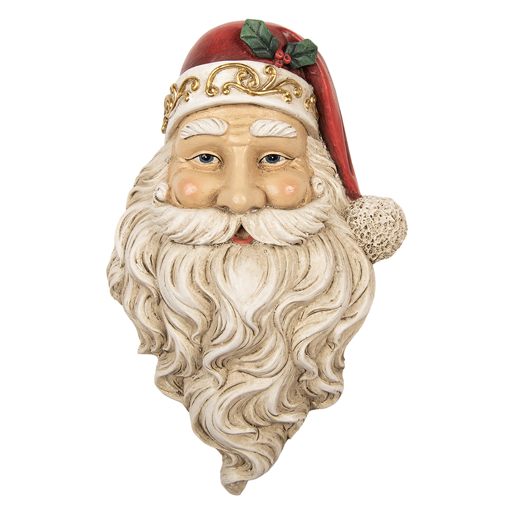 Wanddecoratie kerstman 22x6x34 cm