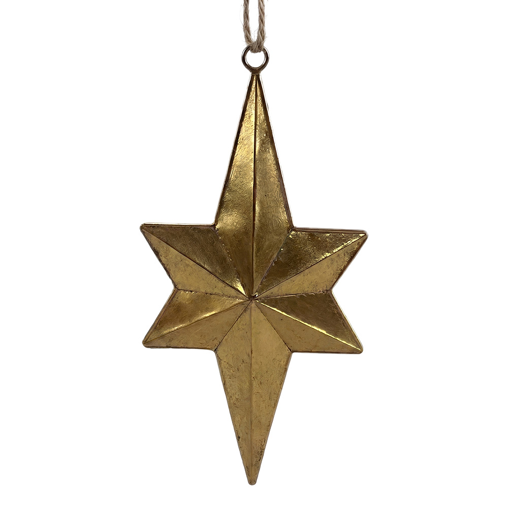 Decorazione pendente stella Color oro 25x6x51 cm