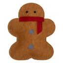 Filz-Schale Lebkuchenmännchen Braun Rot 19x16x4 cm