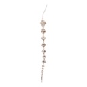 Decorazione pendente Trasparente Color argento 3x3x25 cm