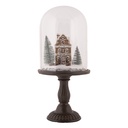 Cupole di Vetro con decorazione LED Marrone Ø 17x36 cm / 2xAAA