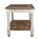 Table White Brown 80x80x85 cm