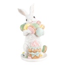 Decoration Rabbit White Pink 13x15x25 cm