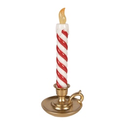 [6PR6407] Candela di decorazione Color oro Bianco 12x11x26 cm