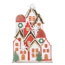 Decoration of houses White Red 30x8x46 cm