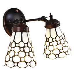 [5LL-6214] Applique Tiffany Blanc 30x23x23 cm E14/max 2x40W