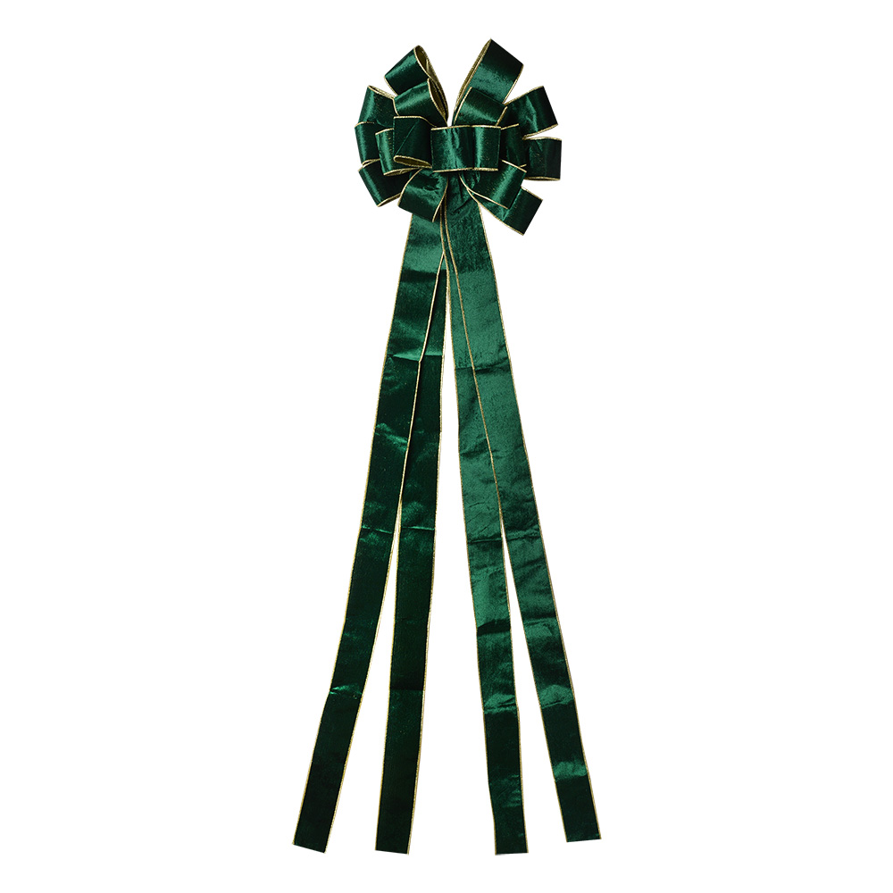 Fiocco decorativo Verde Color oro 33x135 cm