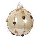 Boule de Noël Beige Ø 8x8 cm