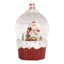 Palla di Neve con LED Rosso Bianco Ø 12x20 cm / 3xAA