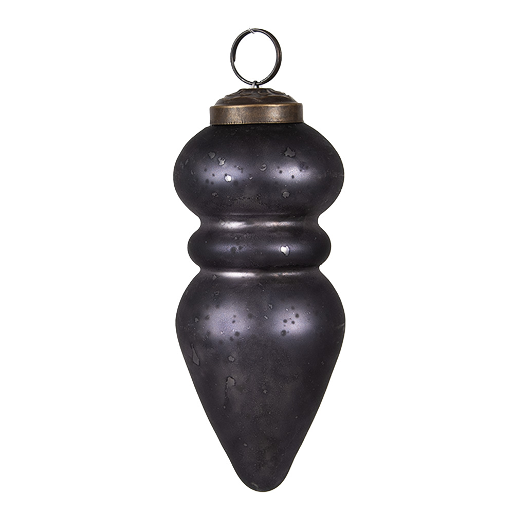 Christmas Bauble Black Ø 5x11 cm