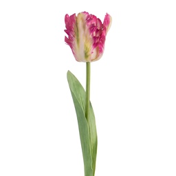 [5PL0385F] Deko Ast mit Blumen Rosa Grün 61 cm