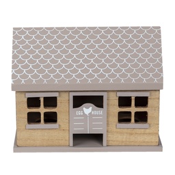 Clayre & Eef Placard à œufs Maison 23x13x18 cm Marron Bois