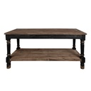 Table Noir Marron 180x70x85 cm