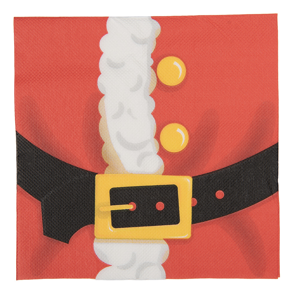 Papierservietten Rot Schwarz 33x33 cm (20)