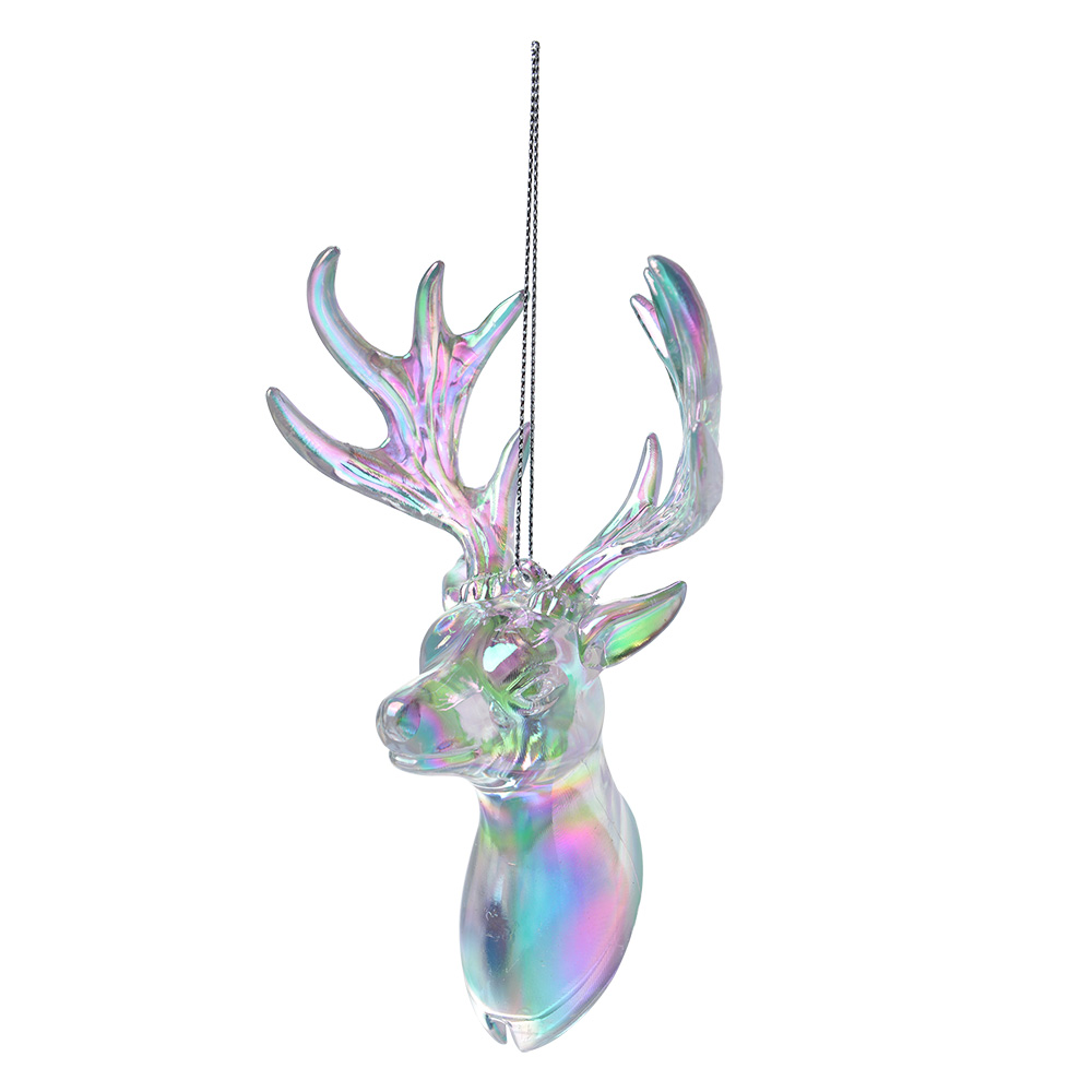 Pendentif décoratif Renne Couleur argent 9x6x14 cm
