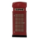 Veilleuse Cabine téléphonique LED Rouge Marron 10x10x23 cm