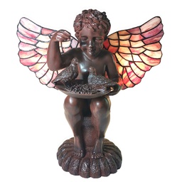 [5LL-6049] Wall Lamp Tiffany Angel Multi colored 33x21x33 cm E14/max 2x25W