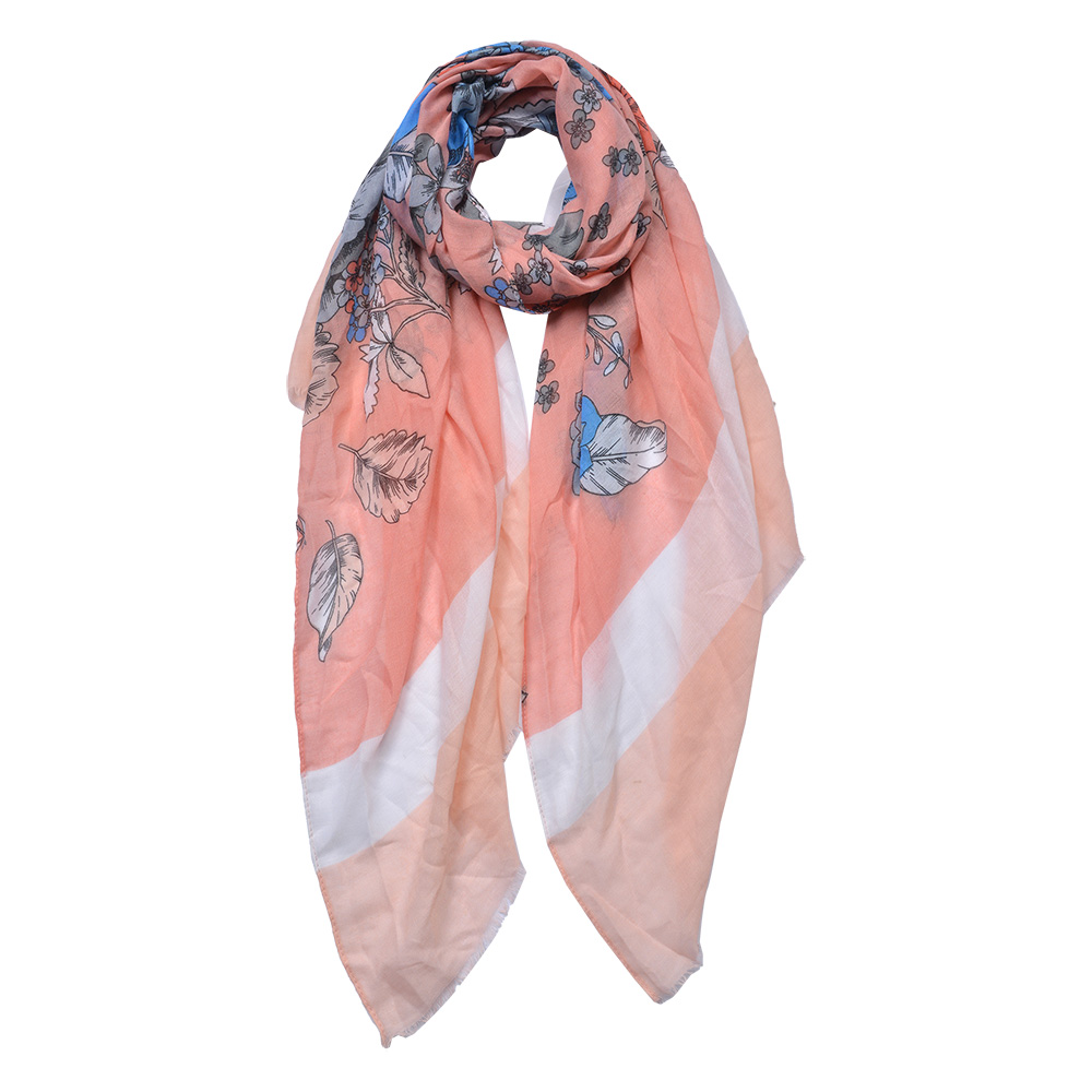 Scarf Women Print Pink 85x180 cm