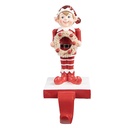 Weihnachtsstrumpf halter Elfe Rot 11x8x20 cm