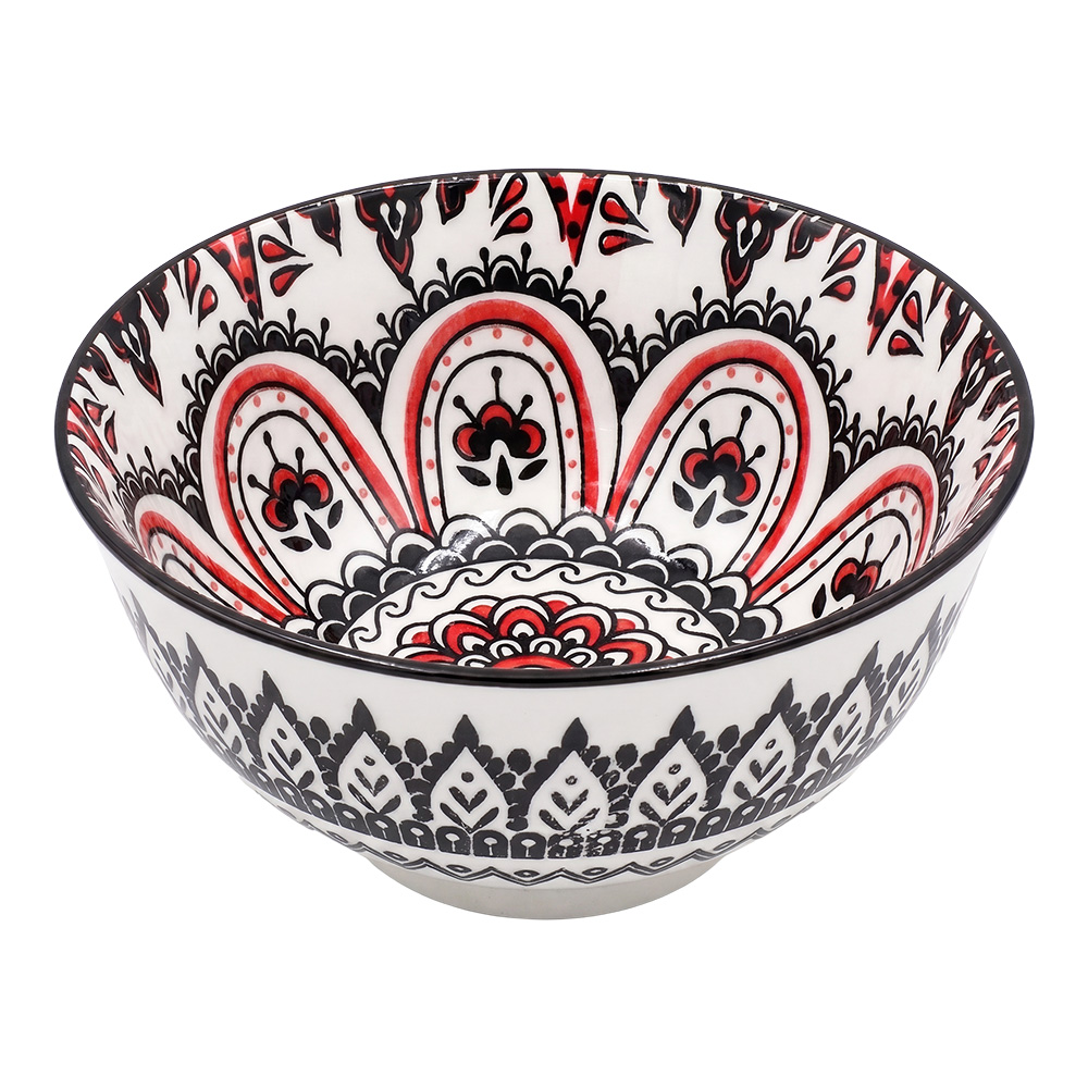 Bol de soupe Blanc Noir Ø 12x6 cm / 300 ml