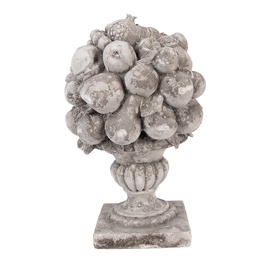 [6PR6118] Décoration Bol à fruits Gris 21x20x32 cm