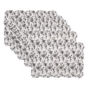 Sets de table (set de 6) Blanc Marron 48x32 cm