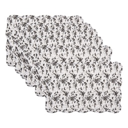 [Q205.040] Set di tovagliette da 6 Bianco Marrone 48x32 cm