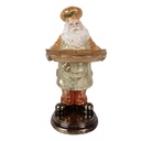 Décoration de Noël Père Noël avec plat Jaune Couleur or 15x18x31 cm