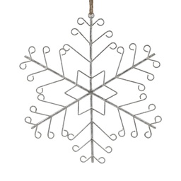 [6Y6211] Decoratie hanger sneeuwvlok 43x1x48 cm