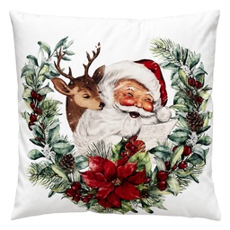 Clayre & Eef Cuscino decorativo 45x45 cm Bianco Poliestere