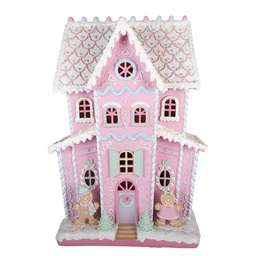 [5PR0218] Decoratie huis 54x31x76 cm LED / 3xAA