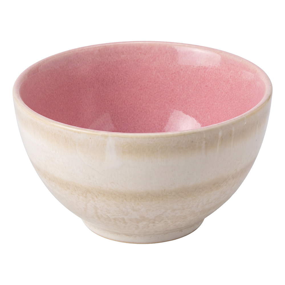 Soup Bowl Beige Pink Ø 12x6 cm / 300 ml
